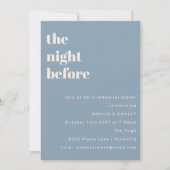 Bold Minimalistisch Dusty Blue Einfache Probe Aben Einladung (Vorderseite)