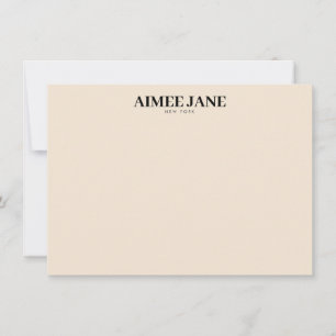 Bold Minimalistisch Luxury Boutique Dark Ivory Mitteilungskarte