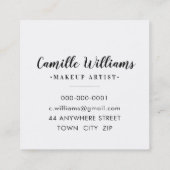 BOLD MINIMALISTISCH moderne, schlichte Hello Orang Quadratische Visitenkarte (Rückseite)