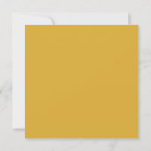 Bold Minimalistisch Square Mustard Yellow Basic Save The Date (Rückseite)
