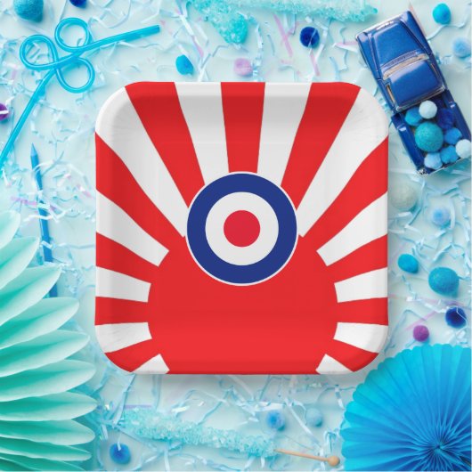 Bold MOD Target Roundel auf Burst Japan Pappteller (Party)