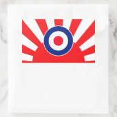 Bold MOD Target Roundel auf Burst Japan Rechteckiger Aufkleber (Tasche)