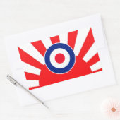 Bold MOD Target Roundel auf Burst Japan Rechteckiger Aufkleber (Umschlag)