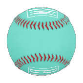 Bold Modern 3 White On Aqua Baseball (Rückseite)