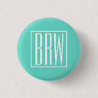 Bold Modern 3 White On Aqua