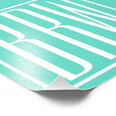 Bold Modern 3 White On Aqua Fotodruck (Ecke)