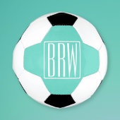 Bold Modern 3 White On Aqua Fußball
