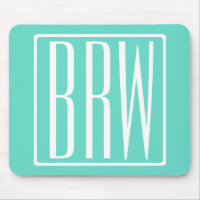 Bold Modern 3 White On Aqua