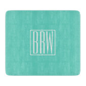 Bold Modern 3 White On Aqua Schneidebrett (Vorderseite)