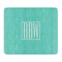 Bold Modern 3 White On Aqua