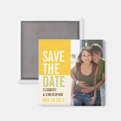 Bold Modern Ankündigung Datum freihalten Magnet (Vorderseite/Rückseite)