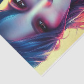 Bold Modern Artistic Woman Paris Eiffel Tower Seidenpapier (Ausschnitt)