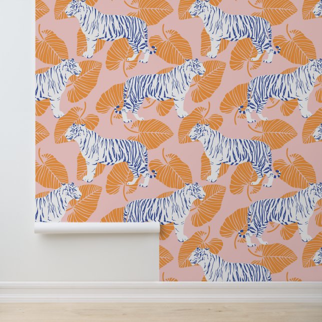 Bold Modern Big Cat Tiger Tapete (Anwendung)