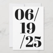 Bold Modern Black and White Graduation Party Einladung (Rückseite)