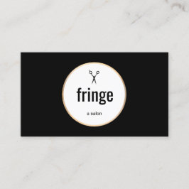 Bold Modern Black and White Hair Stylist Salon Visitenkarte