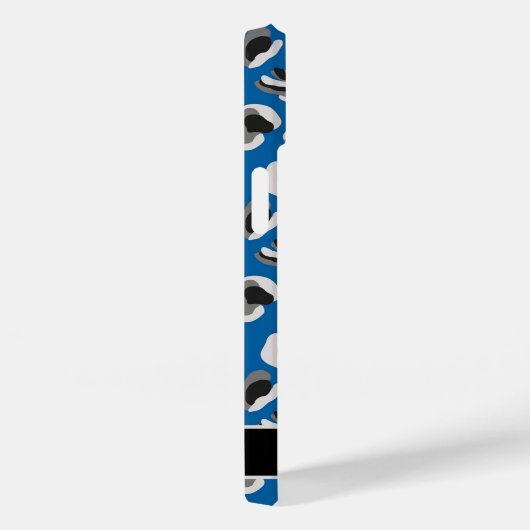 Bold Modern Blue Animal Print Muster Personalisier Case-Mate iPhone Hülle (Rückseite / Rechts)