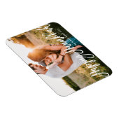 Bold Modern Calligraphy Happy Hanukkah Foto Magnet (Rechte Seite)