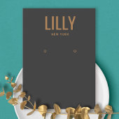 Bold Modern Charcoal Black Earring Display Card