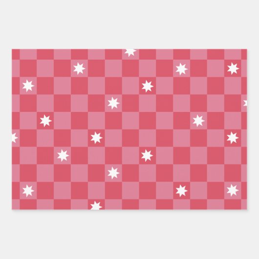 Bold Modern Checked Christmas Geschenkpapier Set (Vorderseite)