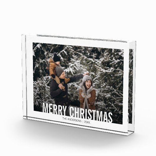 Bold Modern Christmas Holiday Foto Block (Rechts)