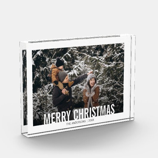 Bold Modern Christmas Holiday Foto Block (Links)