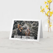 Bold Modern Christmas Holiday Foto Card Karte (Gelbe Blume)