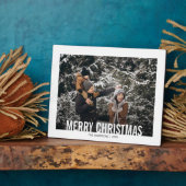 Bold Modern Christmas Holiday Tabletop Plaque Fotoplatte (Seite)