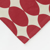 Bold Modern Christmas Red Baubles Festive Chic Fleecedecke (Ecke)