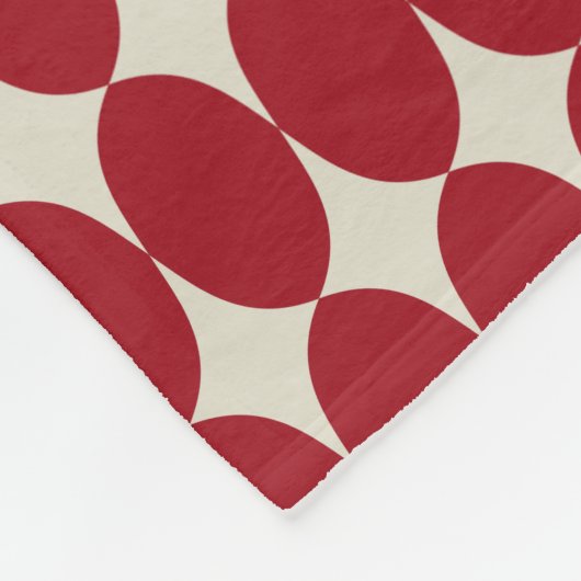 Bold Modern Christmas Red Baubles Festive Chic Fleecedecke (Ecke)