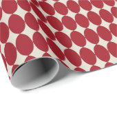 Bold Modern Christmas Red Baubles Festive Chic Geschenkpapier (Rolleneckpunkt)