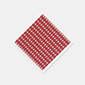 Bold Modern Christmas Red Baubles Festive Chic Serviette (Ecke)