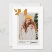 Bold Modern Class of 2024 4 Fotos Abschluss Einladung (Vorderseite)