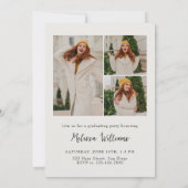 Bold Modern Class of 2024 4 Fotos Abschluss Einladung (Rückseite)