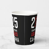 Bold Modern Class of 2025 Abschluss Pappbecher (Rechts)