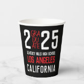 Bold Modern Class of 2025 Abschluss Pappbecher (Vorderseite)