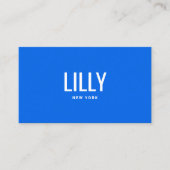 Bold Modern Colbalt Blue Visitenkarte (Vorderseite)