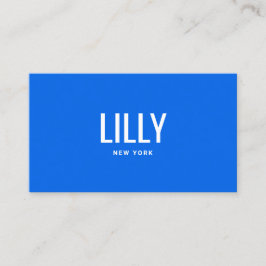 Bold Modern Colbalt Blue Visitenkarte