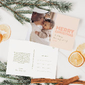 Bold Modern Coral frohe Weihnachten Ein Foto