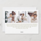 Bold Modern Coral Frohe Weihnachten Vier Foto (Rückseite)