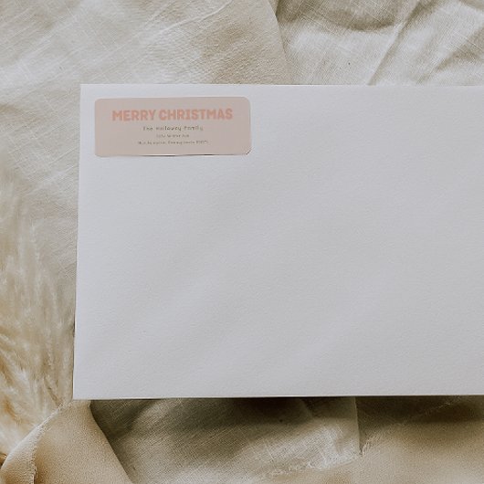 Bold Modern Coral Frohe Weihnachtsfeier Rücksendea