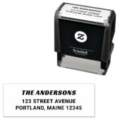 Bold Modern Family Last Name Home Return Address Permastempel (Beispiel)