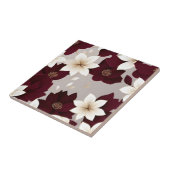 Bold Modern Floral Burgundy Fliese (Seite)