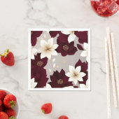 Bold Modern Floral Burgundy Serviette (Beispiel)