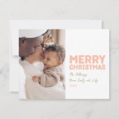 Bold Modern Frohe Weihnachten Ein Foto (Vorderseite)