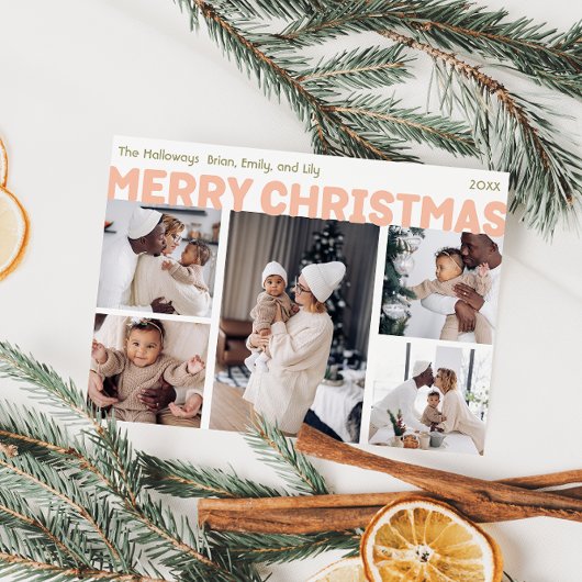 Bold Modern Frohe Weihnachten Fünf Foto