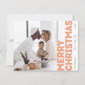 Bold Modern Frohe Weihnachten Volles Foto (Vorderseite)