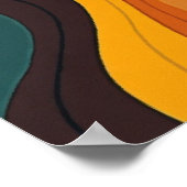 Bold Modern Geometric Abstrakt Art Poster (Ecke)