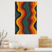 Bold Modern Geometric Abstrakt Art Poster (Küche)