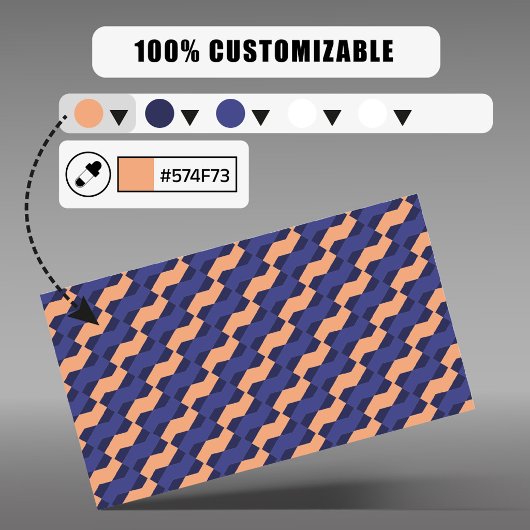 Bold Modern Geometric Interlocking Pattern  Visitenkarte