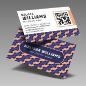 Bold Modern Geometric Interlocking Pattern  Visitenkarte